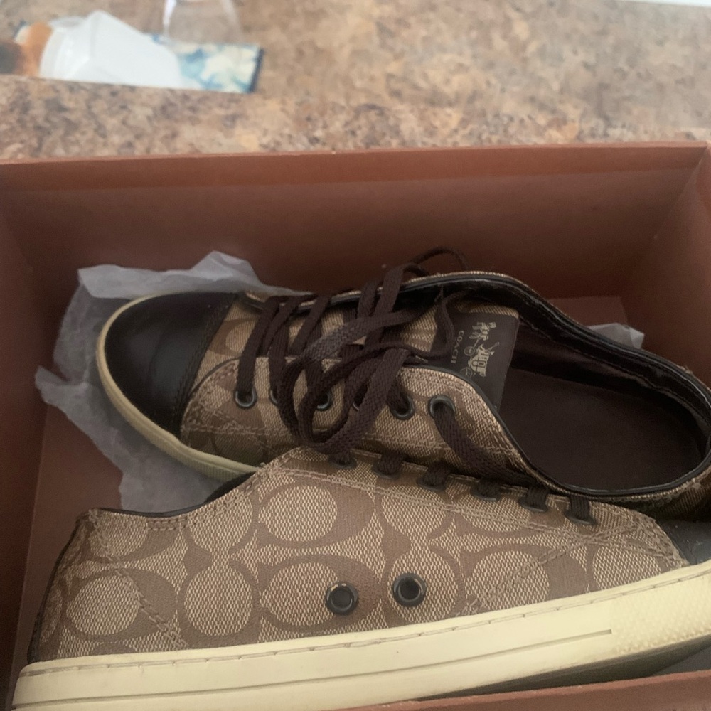 Coach Brown and Black Sneakers Casual Athletic Style